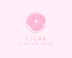 Sprinkled Donut Pastry  logo design