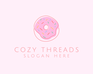 Sprinkled Donut Pastry  logo design