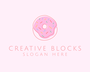 Sprinkled Donut Pastry  logo design