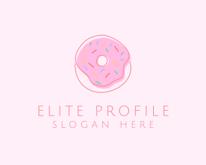 Sprinkled Donut Pastry  logo design