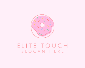 Sprinkled Donut Pastry  logo design