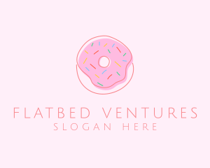 Sprinkled Donut Pastry  logo design