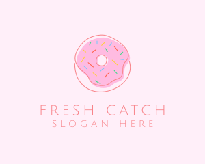 Sprinkled Donut Pastry  logo design