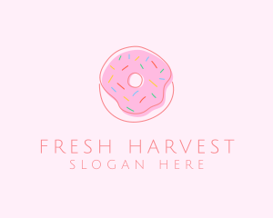 Sprinkled Donut Pastry  logo design