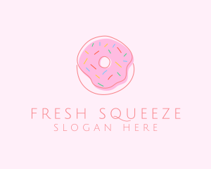 Sprinkled Donut Pastry  logo design