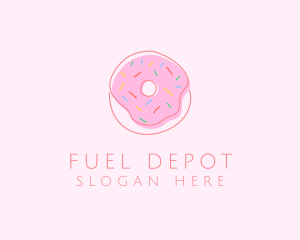 Sprinkled Donut Pastry  logo design