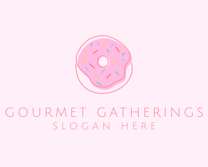 Sprinkled Donut Pastry  logo design