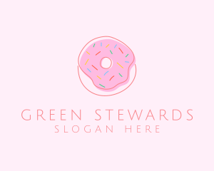 Sprinkled Donut Pastry  logo design