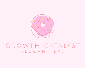 Sprinkled Donut Pastry  logo design