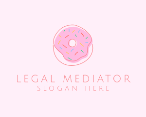 Sprinkled Donut Pastry  logo design