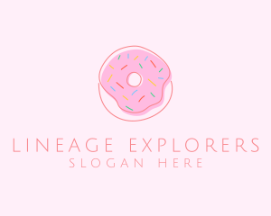 Sprinkled Donut Pastry  logo design