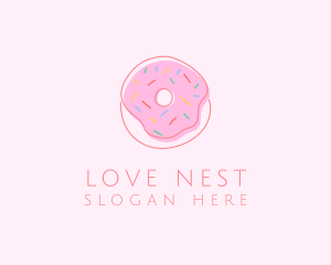 Sprinkled Donut Pastry  logo design