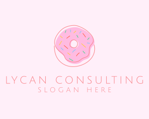 Sprinkled Donut Pastry  logo design