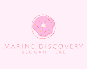 Sprinkled Donut Pastry  logo design