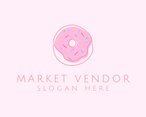 Sprinkled Donut Pastry  logo design