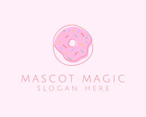 Sprinkled Donut Pastry  logo design