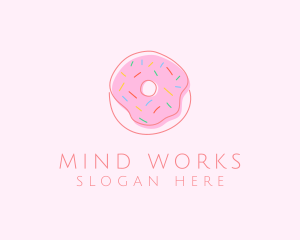 Sprinkled Donut Pastry  logo design