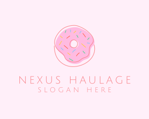 Sprinkled Donut Pastry  logo design