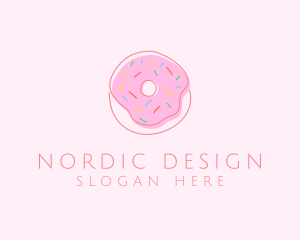 Sprinkled Donut Pastry  logo design