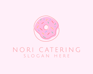 Sprinkled Donut Pastry  logo design