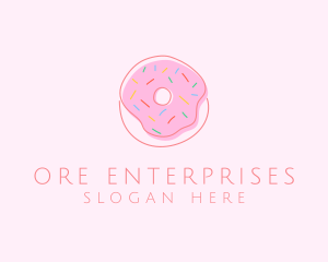 Sprinkled Donut Pastry  logo design