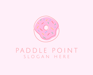 Sprinkled Donut Pastry  logo design