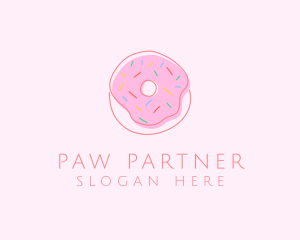 Sprinkled Donut Pastry  logo design