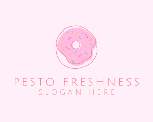 Sprinkled Donut Pastry  logo design