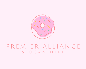 Sprinkled Donut Pastry  logo design