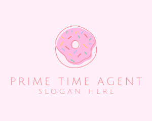 Sprinkled Donut Pastry  logo design