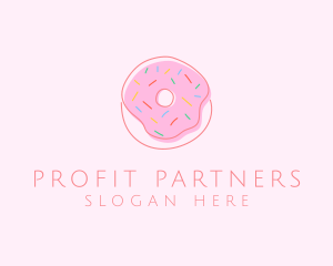 Sprinkled Donut Pastry  logo design