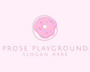 Sprinkled Donut Pastry  logo design