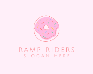 Sprinkled Donut Pastry  logo design