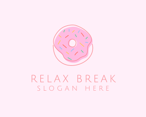 Sprinkled Donut Pastry  logo design