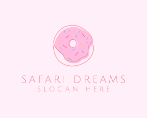 Sprinkled Donut Pastry  logo design