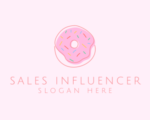 Sprinkled Donut Pastry  logo design