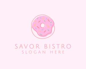 Sprinkled Donut Pastry  logo design