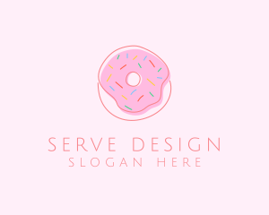 Sprinkled Donut Pastry  logo design