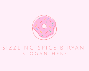 Sprinkled Donut Pastry  logo design