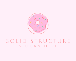 Sprinkled Donut Pastry  logo design