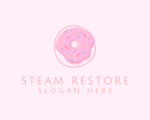 Sprinkled Donut Pastry  logo design