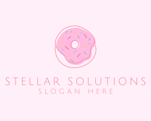 Sprinkled Donut Pastry  logo design