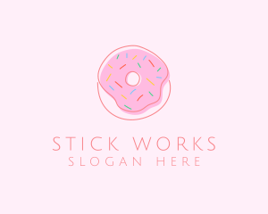 Sprinkled Donut Pastry  logo design