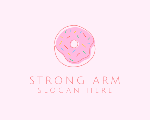 Sprinkled Donut Pastry  logo design