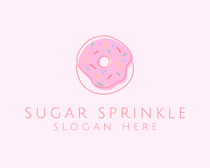 Sprinkled Donut Pastry  logo design