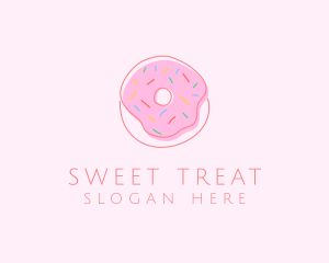 Sprinkled Donut Pastry  logo design