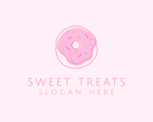 Sprinkled Donut Pastry  logo design