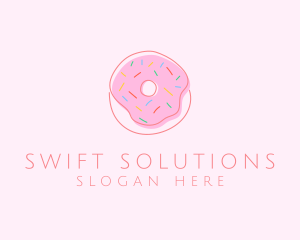 Sprinkled Donut Pastry  logo design