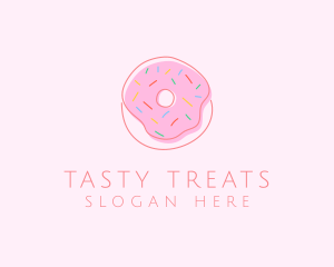 Sprinkled Donut Pastry  logo design