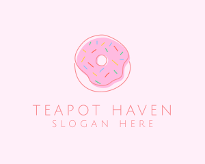 Sprinkled Donut Pastry  logo design